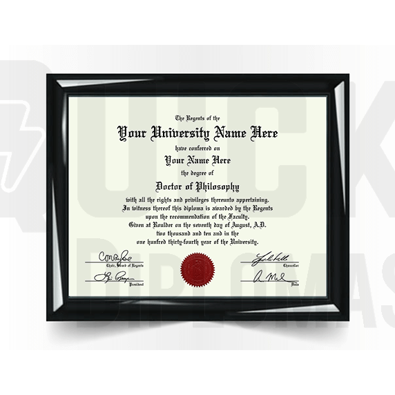 Doctorate PhD Degree Diploma