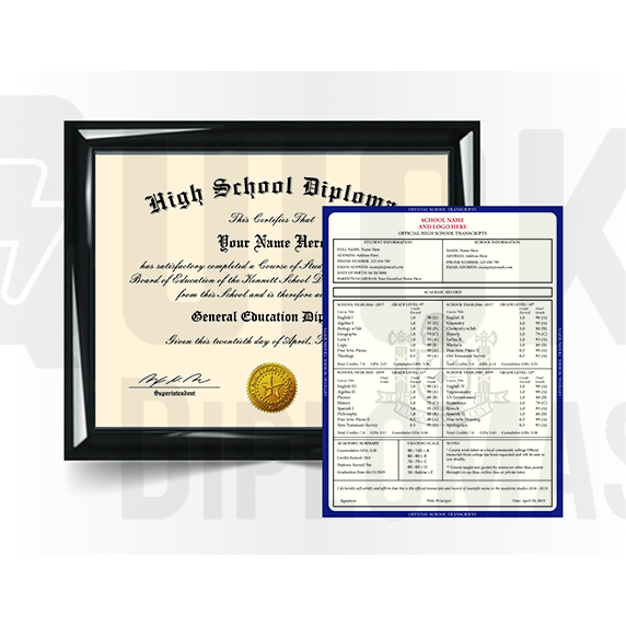 High School Diploma Match with Transcript
