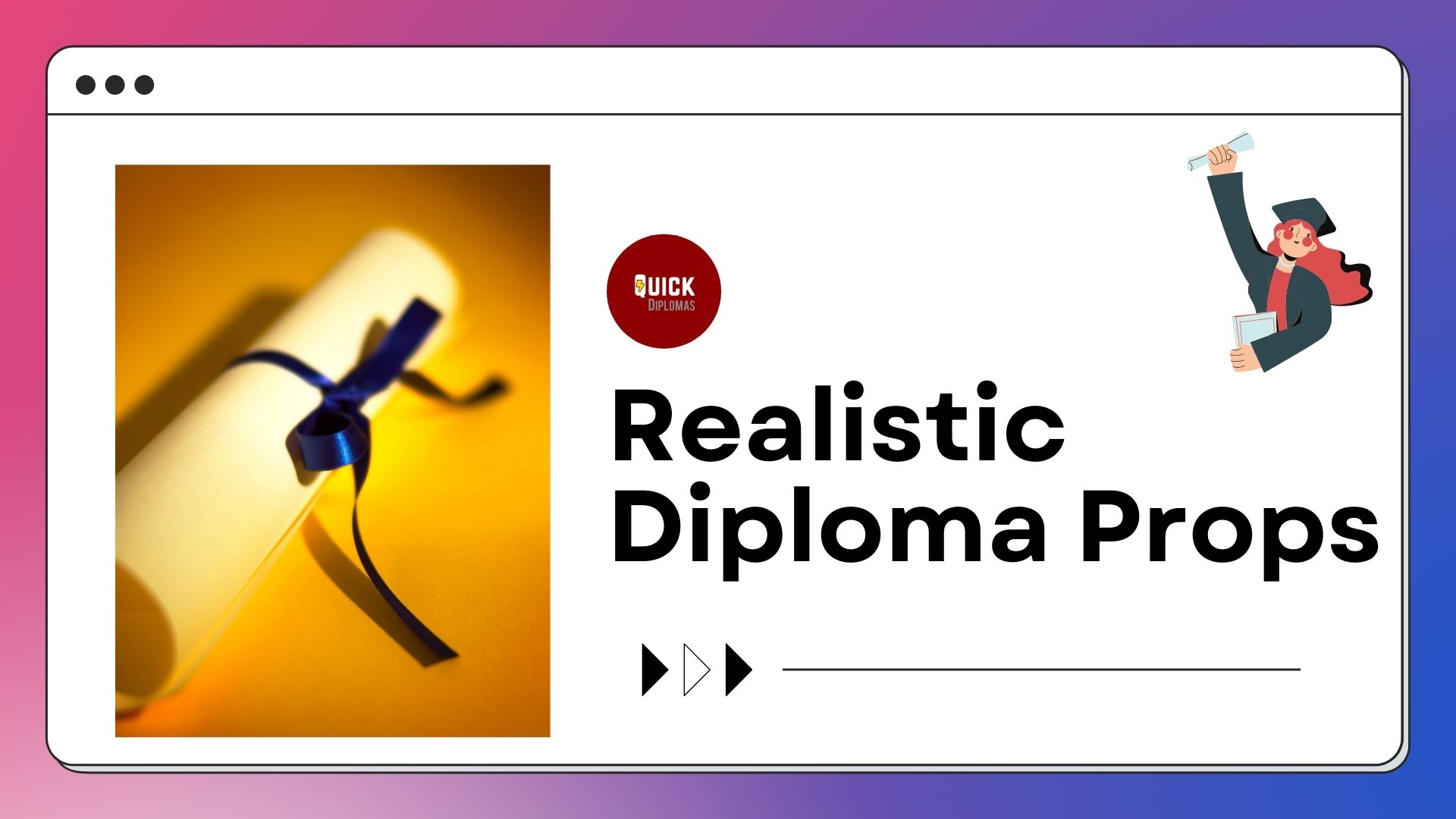 realistic diploma props