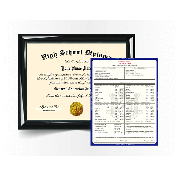 high school certificates